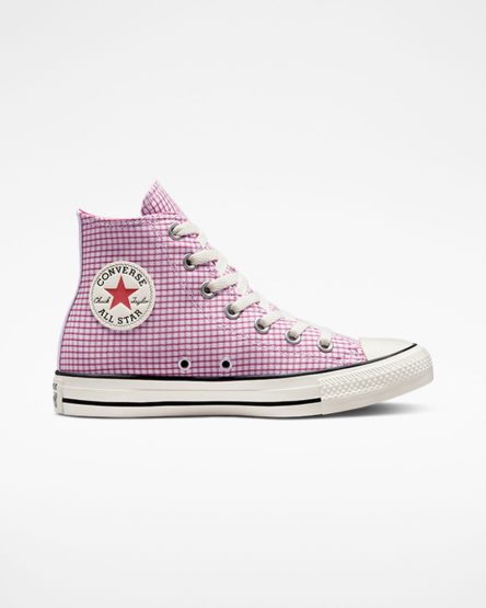 Women's Converse Chuck Taylor All Star Checkered High Top Shoes Purple | AU 90135U